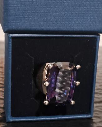 anello  Argento  e quarzo viola Swarovski 