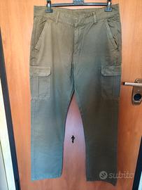 pantaloni uomo cargo cotone