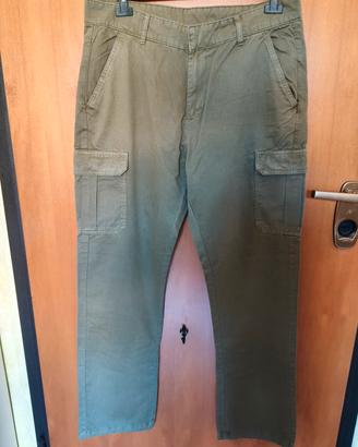 pantaloni uomo cargo cotone