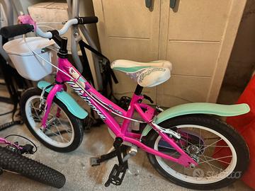 BICI BAMBINA TECNOBIKE UNICORN 16"-FUXIA