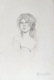 Ritratto di donna, disegno a matita 