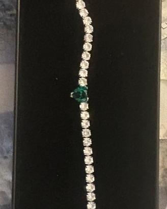 Bracciale tennis donna in acciaio