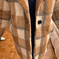 Giacca lunga pelliccia sintetica