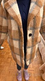 Giacca lunga pelliccia sintetica