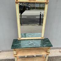 Consolle con specchiera stile impero.