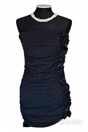 Mini abito elegante elasticizzato nero tg. XS/S