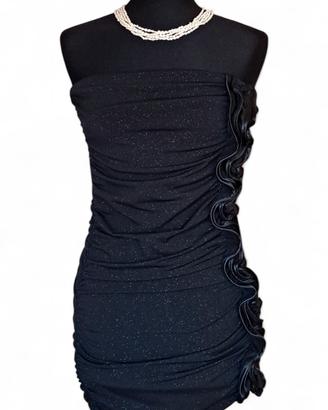 Mini abito elegante elasticizzato nero tg. XS/S