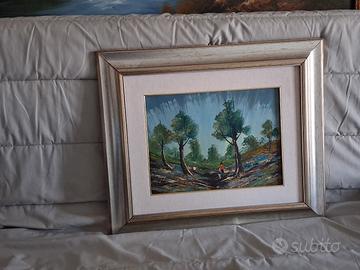 Paesaggio, pittore POMY, con Certificato di Origin