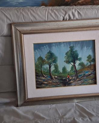 Paesaggio, pittore POMY, con Certificato di Origin