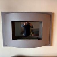 Biocamino da parete in acciaio