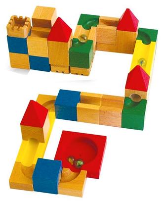 Gioco creativo Pista biglie in legno - nuova