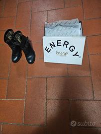 STIVALETTI DA DONNA IN PELLE COLORE NERO CERNIERA