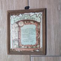 Quadri vintage con pittura su legno