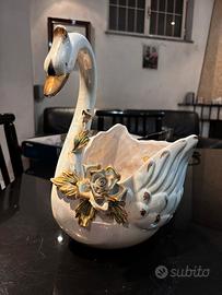 Cigno Portafiori in Ceramica Vintage