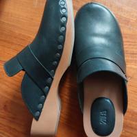 Ciabatte sabot Zara in pelle