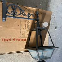 Lampade grandi da esterno nuove mai montate