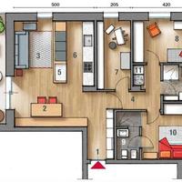 Ampio trilocale con balcone a 700 euro