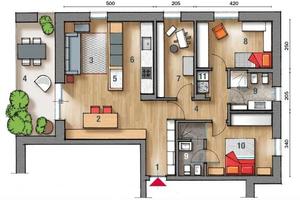 Ampio trilocale con balcone a 700 euro