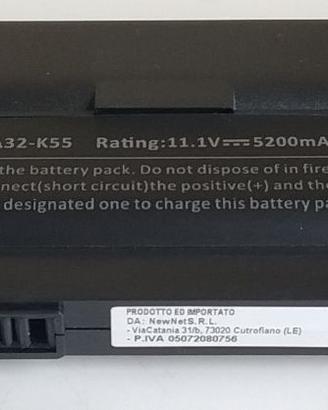 Batteria compatibile ASUS (sostituisce A32-K55)