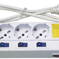 Multipresa elettrica 4 prese shuko + interruttori