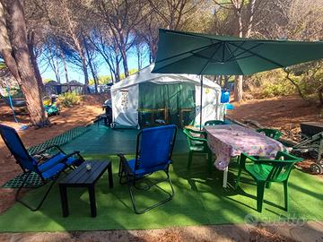 Roulotte + Maxi Gazebo 6x4  Attrezzato di tutto