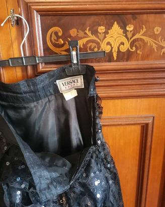 Minigonna Versace sport  vintage nera 