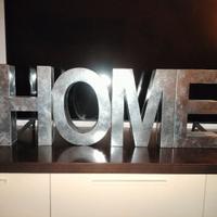 "HOME" lettere di design