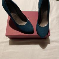 Scarpe DANIELLE VERA PELLE COLOR PETROLIO