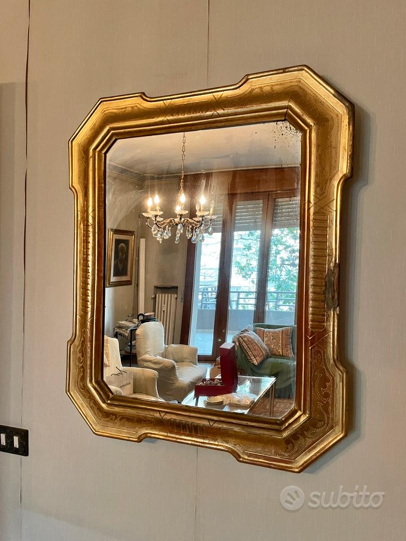 Specchio antico al piombo con cornice dorata - Arredamento e Casalinghi In  vendita a Parma