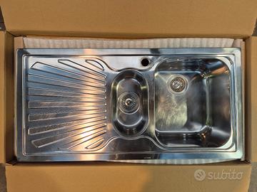 Lavello Smeg 100x50 2 vasche destre+ gocciolatoio 