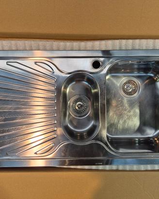 Lavello Smeg 100x50 2 vasche destre+ gocciolatoio 