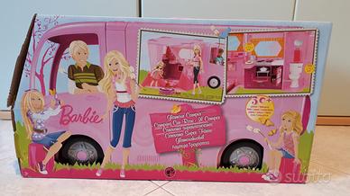 Camper Barbie rosa con suoni e accessori - bambina