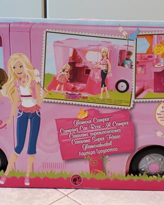 Camper Barbie rosa con suoni e accessori - bambina