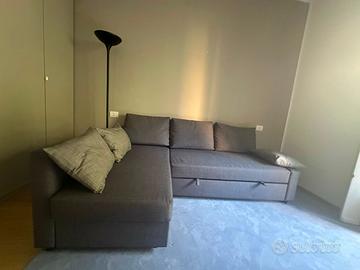 Divano letto angolare/contenitore, Skiftebo grigio