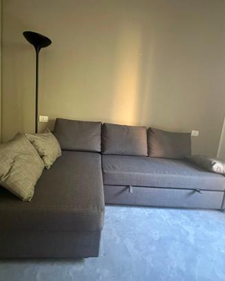Divano letto angolare/contenitore, Skiftebo grigio
