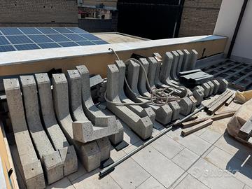 Piedi cemento per pannelli solari
