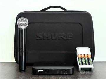 RADIOMICROFONO SHURE BLX24E SM58 + kit ricarica