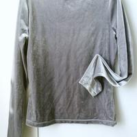 Maglia argento velluto Made in Italy tg M