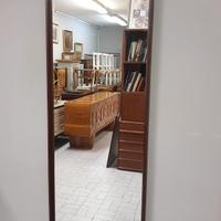 Specchiera in teak anni 60 con marchio sul retro