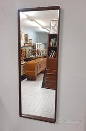 Specchiera in teak anni 60 con marchio sul retro