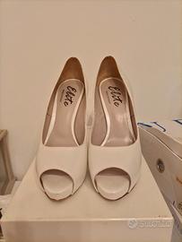 scarpe décolleté bianche 37,5