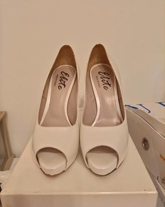 scarpe décolleté bianche 37,5