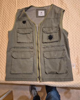 Gilet smanicato Lumberjack verde uomo