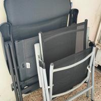  Coppia Sedie giardino campeggio sdraio