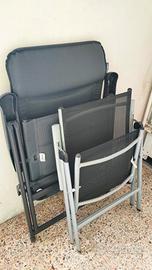  Coppia Sedie giardino campeggio sdraio