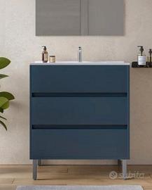 mobile sotto lavabo blu da 80 cm nuovo