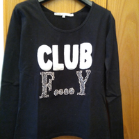 Maglietta nera Fairly con strasse