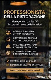 Responsabile Ambito Ristorazione con Partita Iva