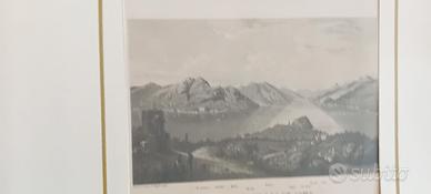 stampa  antica di Bellagio  originale  lagodiComo