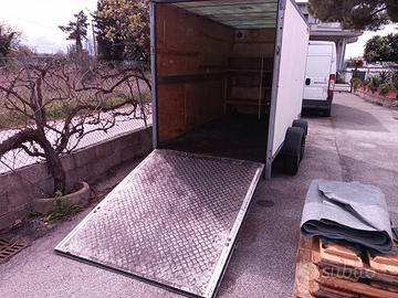 Rimorchio Ellebi Doppio Asse con Rampa + Mover